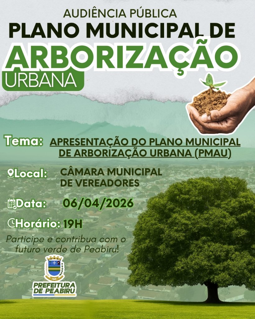 AUDIÊNCIA PUBLICA PARA APRESENTAÇÃOA DO PLANO MUNICIPAL DE ARBORIZAÇÃO URBANA (PMAU)